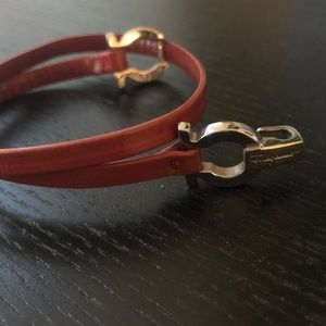 Salvatore Ferragamo Double Wrap Orange Bracelet